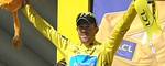 Kim Kirchen et Frank Schleck � l'arri�ve de la neuvi�me �tape du Tour de France 2008
